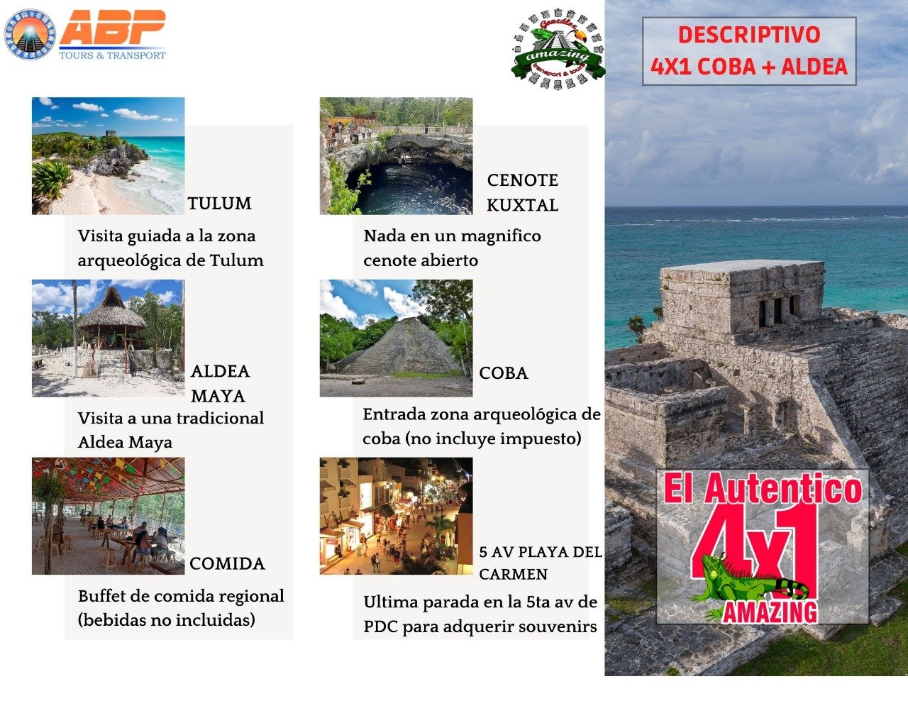 4x1 VIP Tour | Tulum, Coba, Cenote & Playa del Carmen - Imagen 9